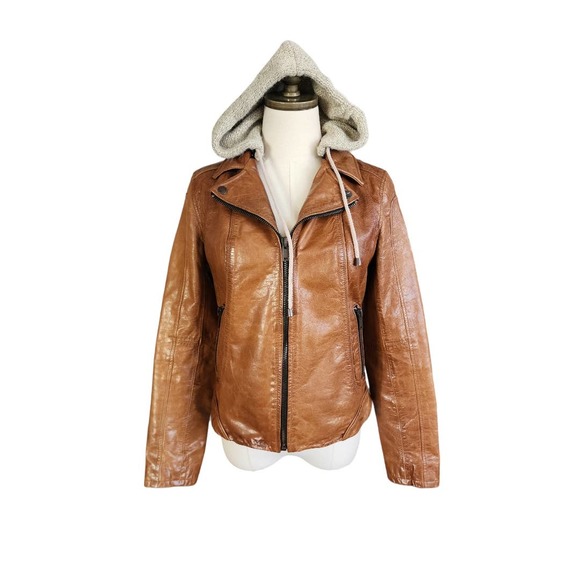 Wilson Jackets & Blazers - Wilsons Vintage Hooded Leather Jacket Size Small